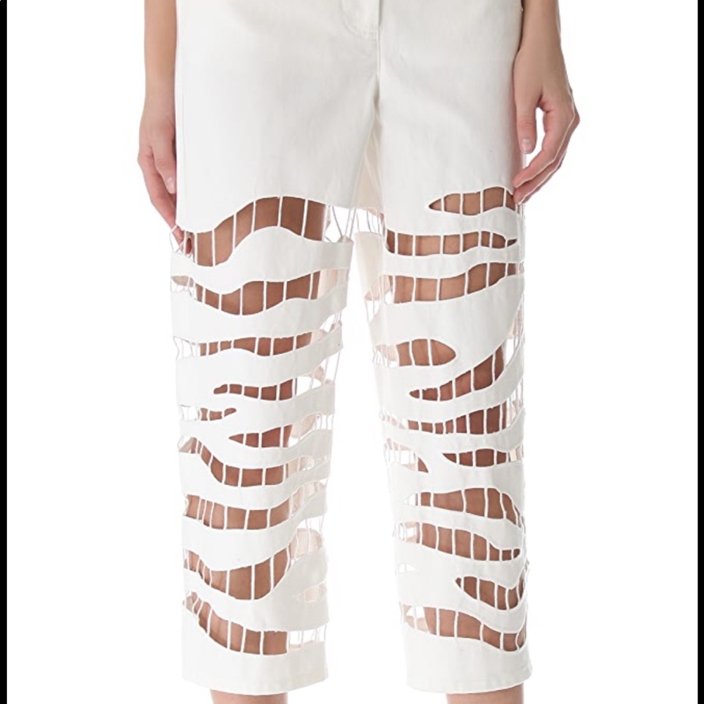 Alexander Wang Zebra Cut Out Jeans